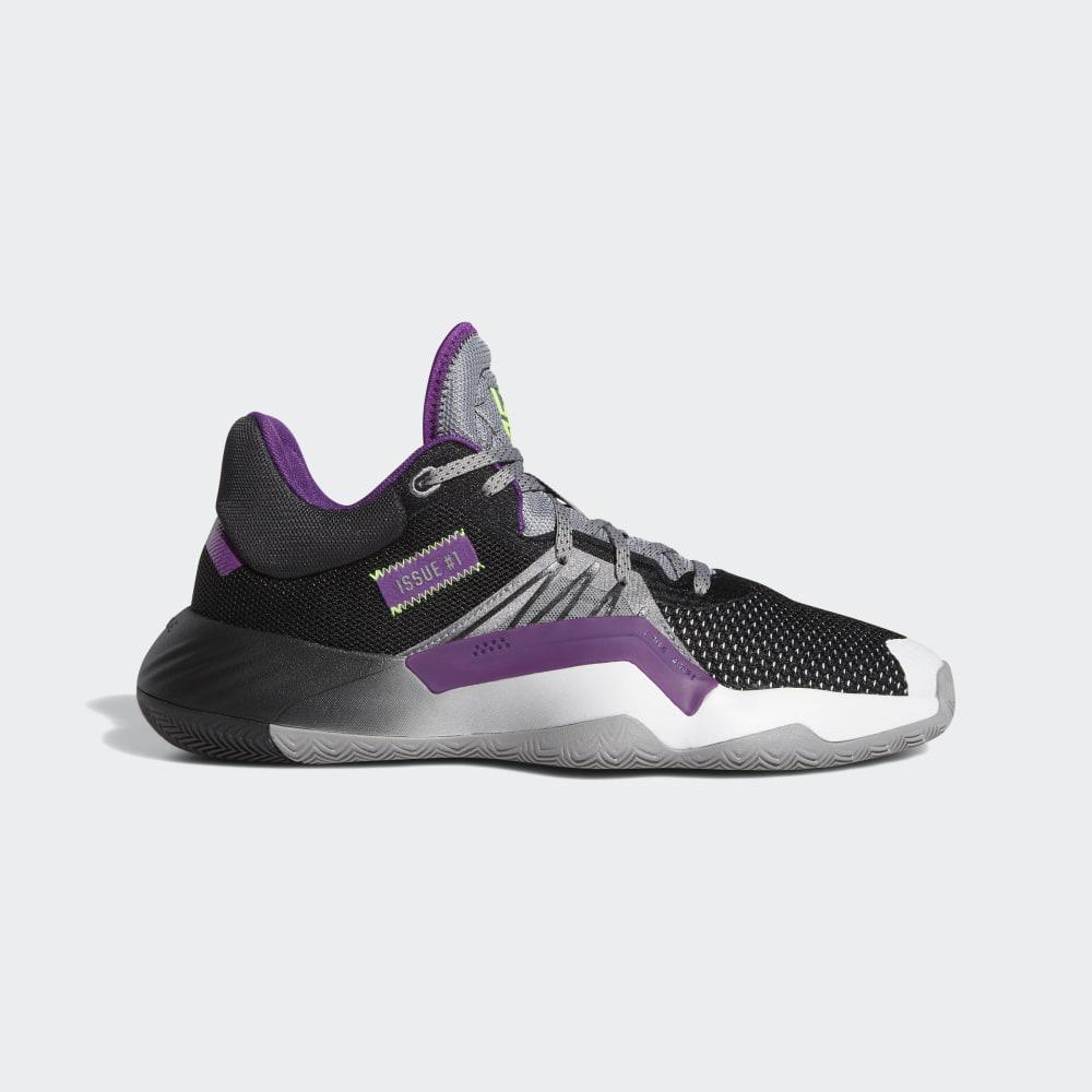 Adidas Men's D.O.N. Issue #1 Basketball Shoes Grey/Black/Purple Ireland EH2134